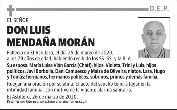 DON LUIS MENDAÑA MORÁN