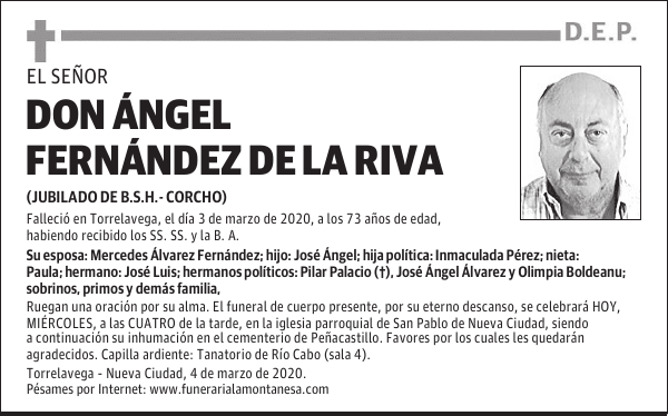 DON ÁNGEL FERNÁNDEZ DE LA RIVA