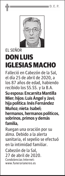 DON LUIS IGLESIAS MACHO