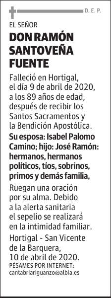 DON RAMÓN SANTOVEÑA FUENTE
