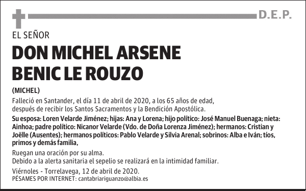 DON MICHEL ARSENE BENIC LE ROUZO