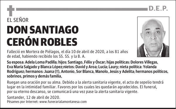 DON SANTIAGO CERÓN ROBLES