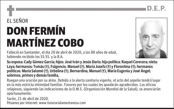 DON FERMÍN MARTÍNEZ COBO