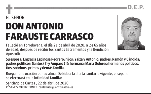 DON ANTONIO FARAUSTE CARRASCO