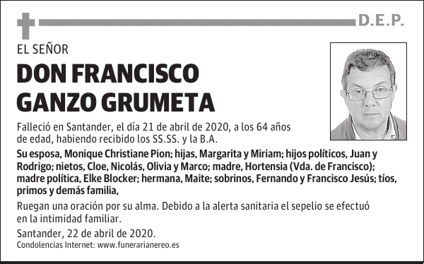 DON FRANCISCO GANZO GRUMETA