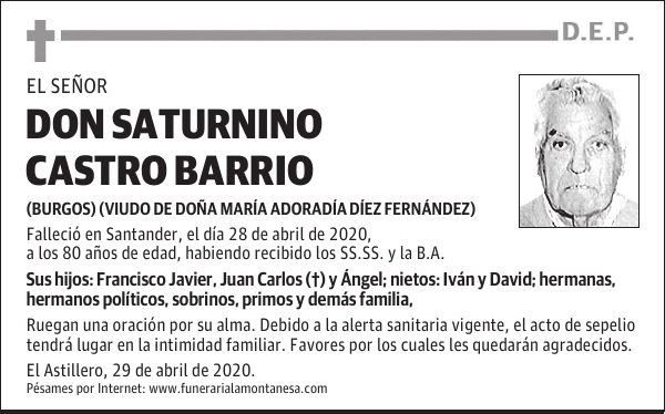 DON SATURNINO CASTRO BARRIO