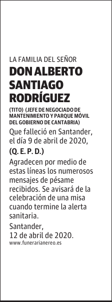 DON ALBERTO SANTIAGO RODRÍGUEZ