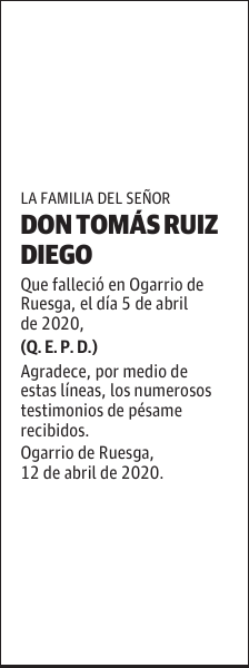 DON TOMÁS RUIZ DIEGO