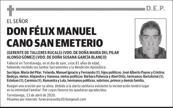 DON FÉLIX MANUEL CANO SAN EMETERIO