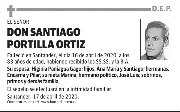 DON SANTIAGO PORTILLA ORTIZ