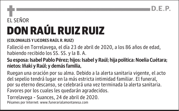 DON RAÚL RUIZ RUIZ