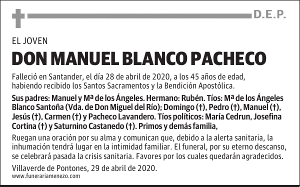 DON MANUEL BLANCO PACHECO