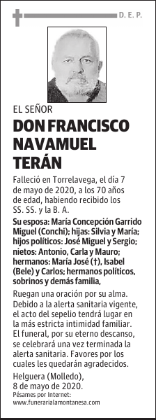 DON FRANCISCO NAVAMUEL TERÁN