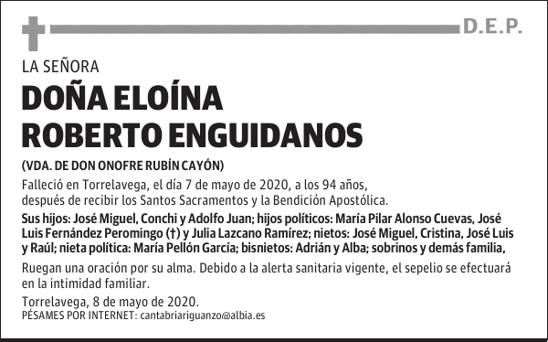DOÑA ELOÍNA ROBERTO ENGUIDANOS