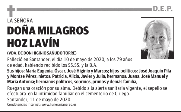 DOÑA MILAGROS HOZ LAVÍN