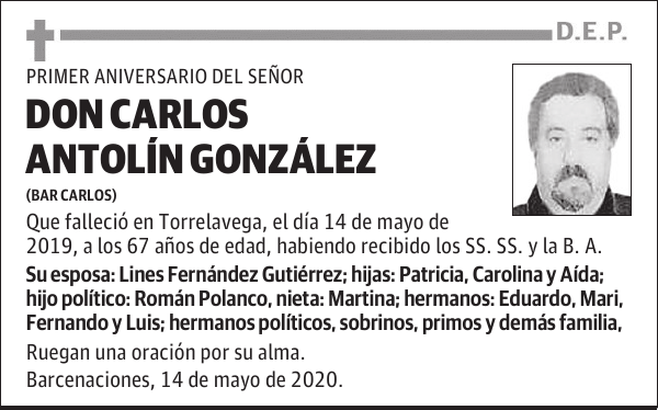 DON CARLOS ANTOLÍN GONZÁLEZ