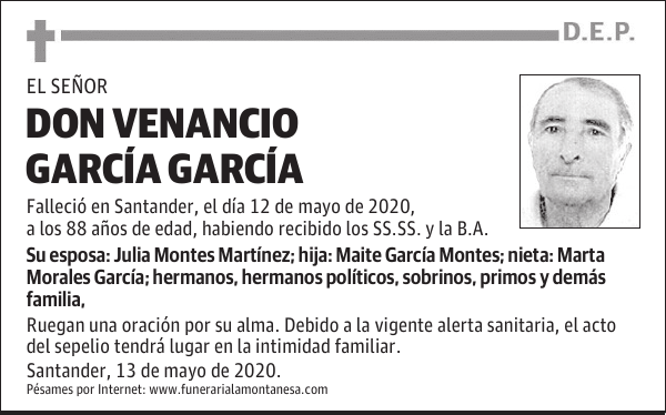 DON VENANCIO GARCÍA GARCÍA