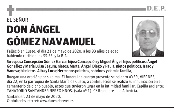 DON ÁNGEL GÓMEZ NAVAMUEL