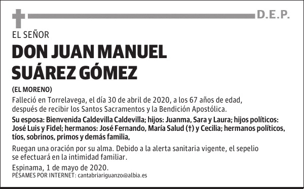 DON JUAN MANUEL SUÁREZ GÓMEZ