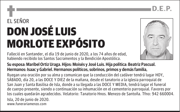 DON JOSÉ LUIS MORLOTE EXPÓSITO