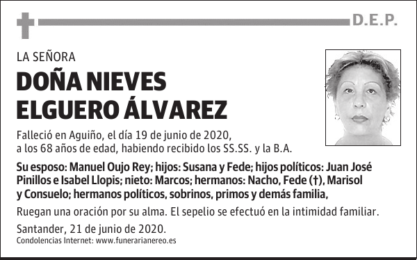 DOÑA NIEVES ELGUERO ÁLVAREZ