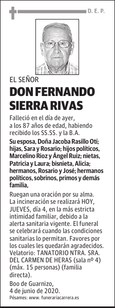 DON FERNANDO SIERRA RIVAS