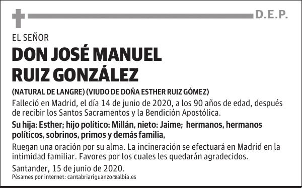 DON JOSÉ MANUEL RUIZ GONZÁLEZ
