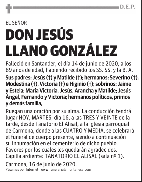 DON JESÚS LLANO GONZÁLEZ