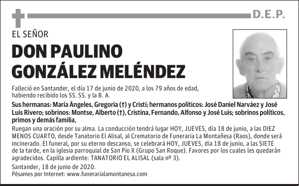 DON PAULINO GONZÁLEZ MELÉNDEZ