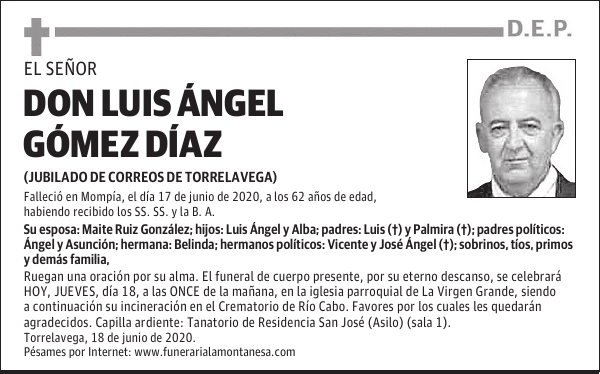 DON LUIS ÁNGEL GÓMEZ DÍAZ