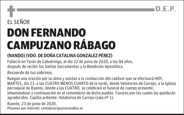 DON FERNANDO CAMPUZANO RÁBAGO