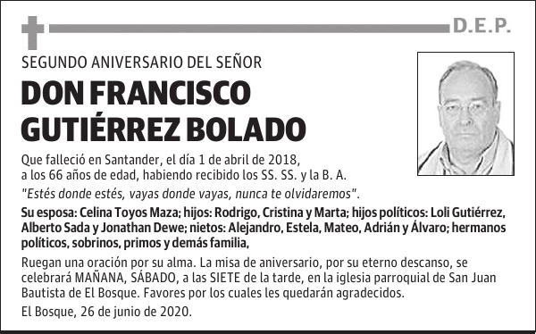 DON FRANCISCO GUTIÉRREZ BOLADO
