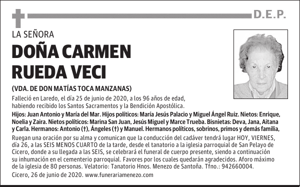 DOÑA CARMEN RUEDA VECI