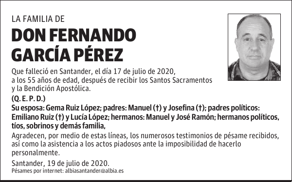 DON FERNANDO GARCÍA PÉREZ