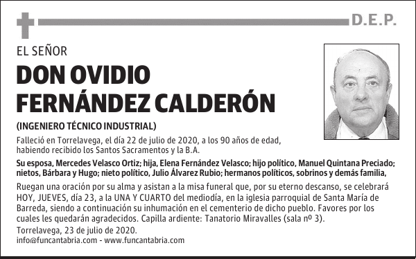 DON OVIDIO FERNÁNDEZ CALDERÓN
