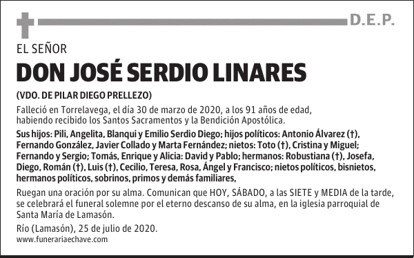 DON JOSÉ SERDIO LINARES