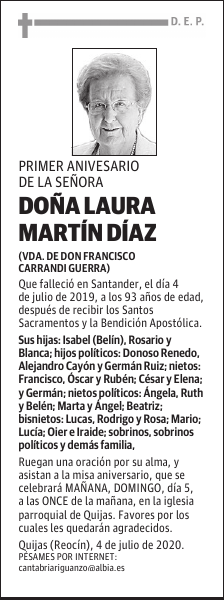 DOÑA LAURA MARTÍN DÍAZ