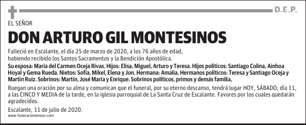 DON ARTURO GIL MONTESINOS