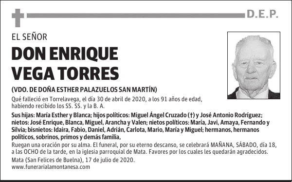 DON ENRIQUE VEGA TORRES