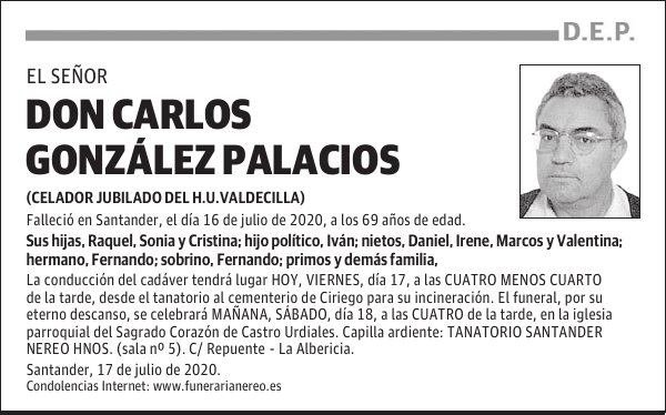 DON CARLOS GONZÁLEZ PALACIOS
