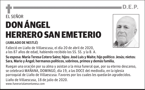 DON ÁNGEL HERRERO SAN EMETERIO