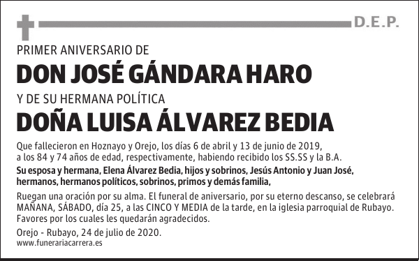 DON JOSÉ GÁNDARA HARO