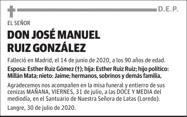 DON JOSÉ MANUEL RUIZ GONZÁLEZ