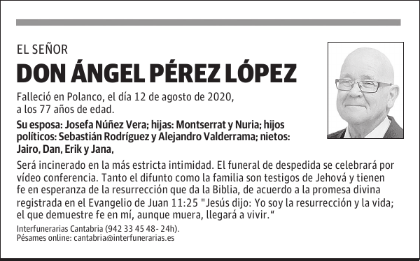 DON ÁNGEL PÉREZ LÓPEZ