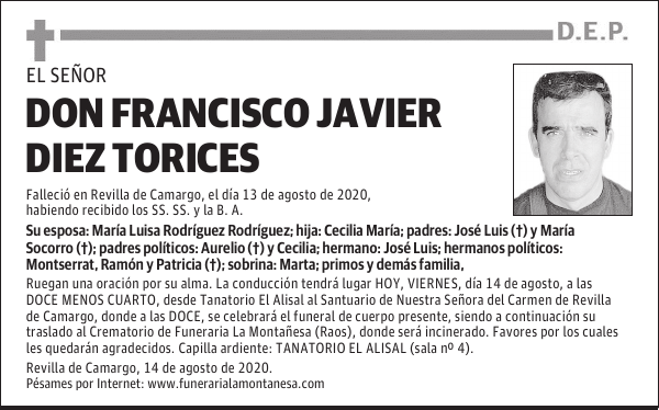 DON FRANCISCO JAVIER DIEZ TORICES