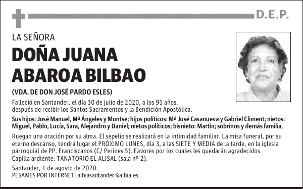 DOÑA JUANA ABAROA BILBAO
