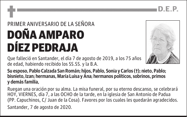 DOÑA AMPARO DÍEZ PEDRAJA