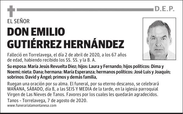 DON EMILIO GUTIÉRREZ HERNÁNDEZ