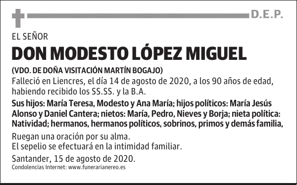 DON MODESTO LÓPEZ MIGUEL
