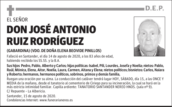 DON JOSÉ ANTONIO RUIZ RODRÍGUEZ